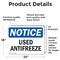 Signmission Used Antifreeze, 24 in W x Rectangle, Vinyl Decal OS-2PACK-NS-D-1824-L-18822 - alternate 2